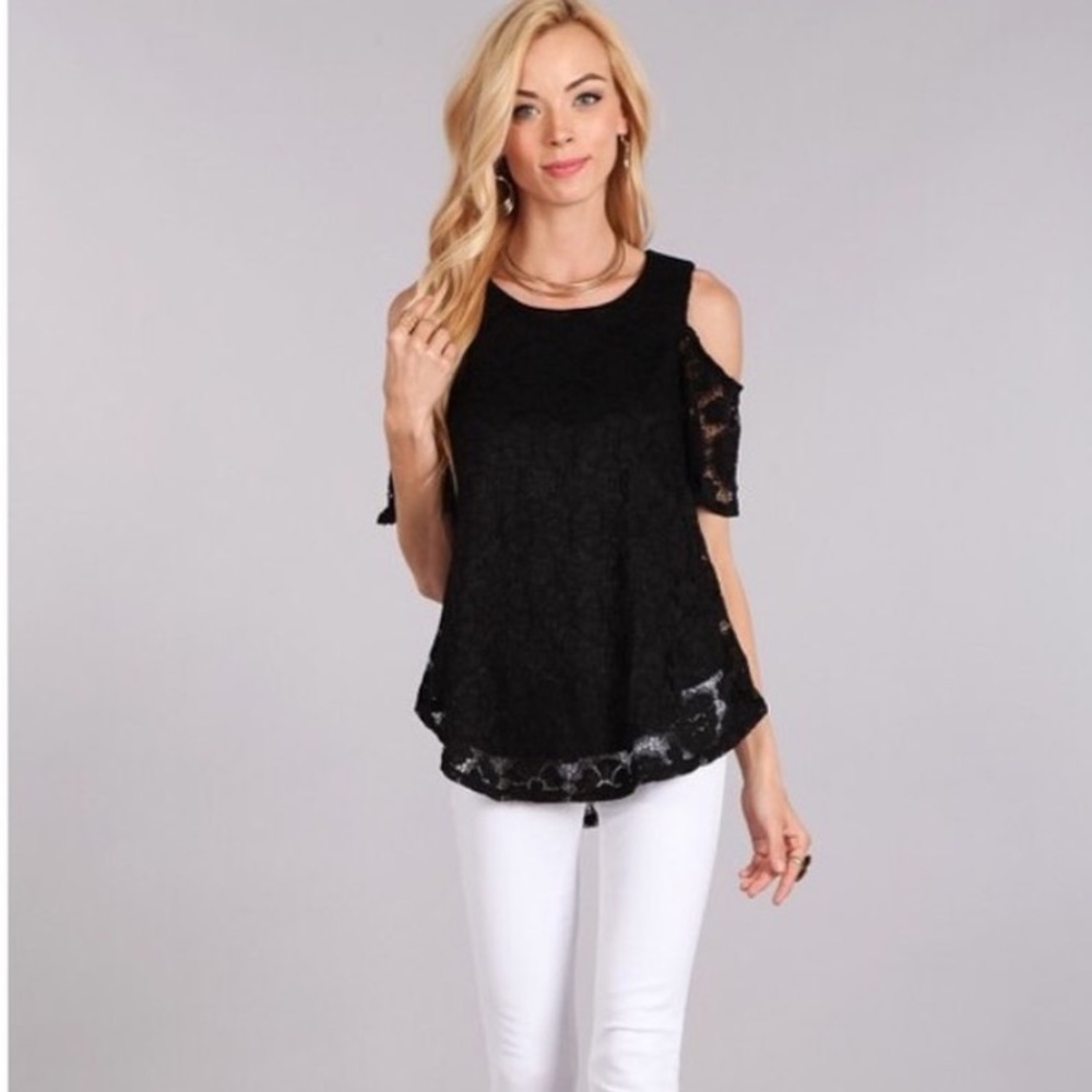 Black lace top